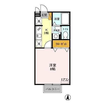 【守谷市本町のアパートの間取り】