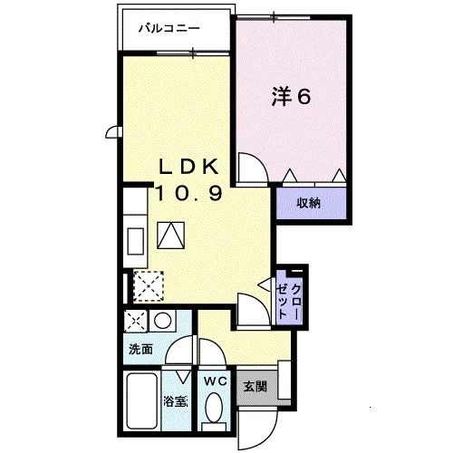 加賀市永井町のアパートの間取り