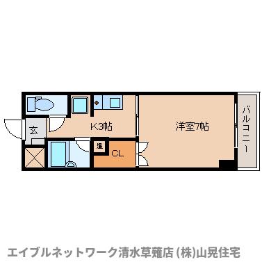 静岡市清水区中之郷のマンションの間取り