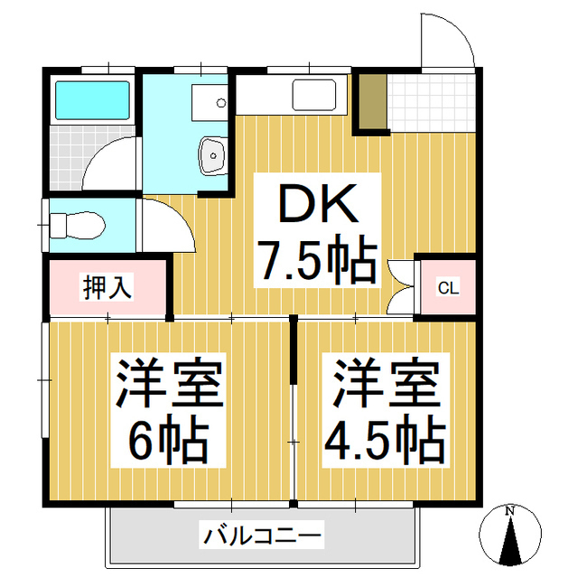 コーポ常磐城の間取り