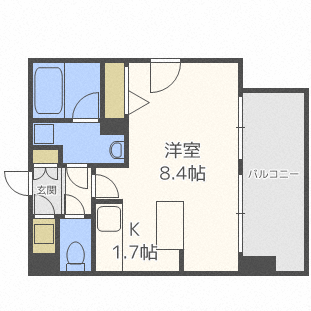 クレジデンス札幌・南４条の間取り