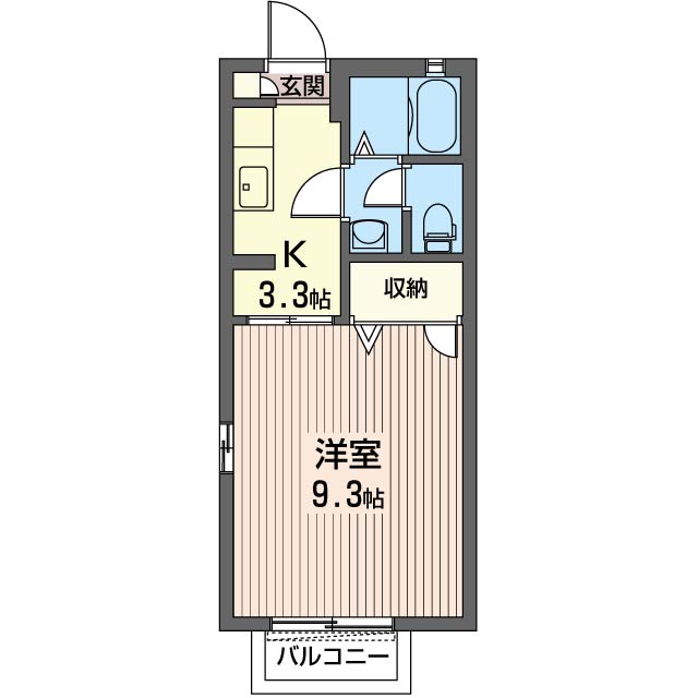 メゾン城山Bの間取り