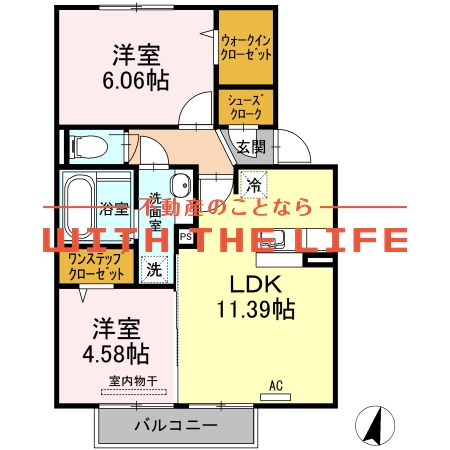 三井郡大刀洗町大字本郷のアパートの間取り