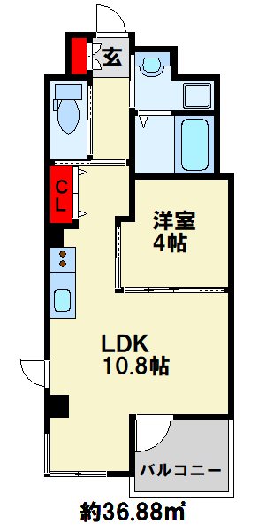 プランタン伊崎の間取り