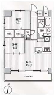 さいたま市浦和区仲町のマンションの間取り