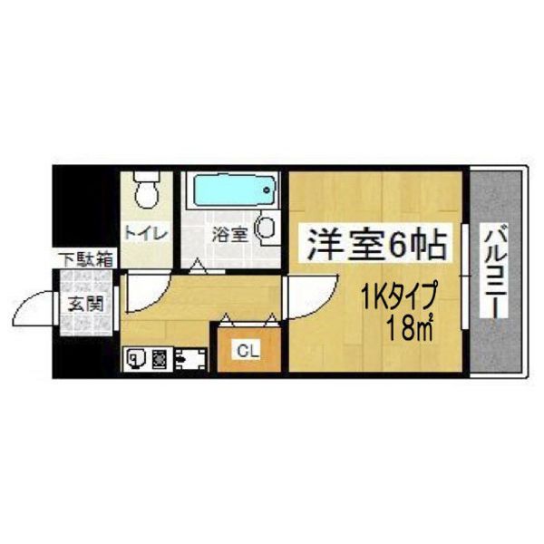 東大阪市長田中のマンションの間取り