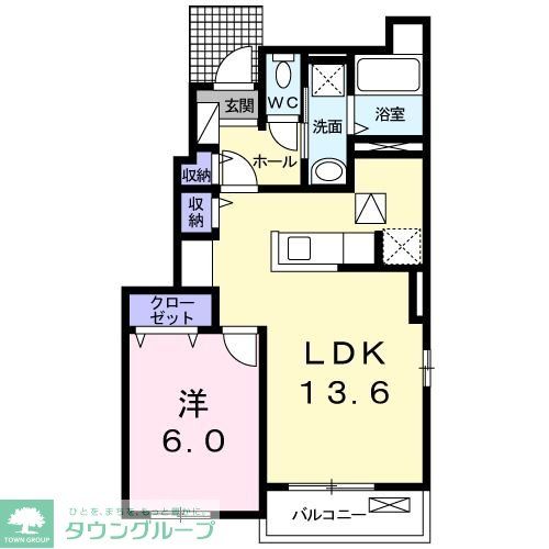 野田市清水公園東のアパートの間取り