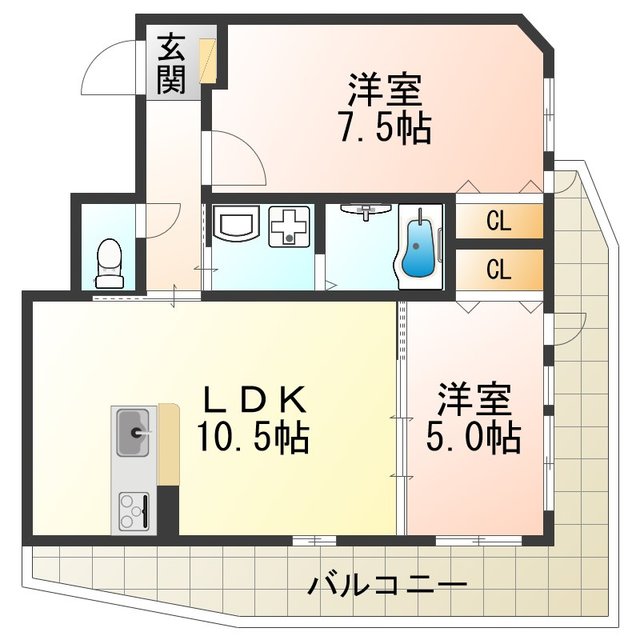 コラソン西田辺の間取り