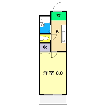 高知市高須のマンションの間取り