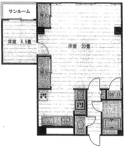 港区麻布十番のマンションの間取り