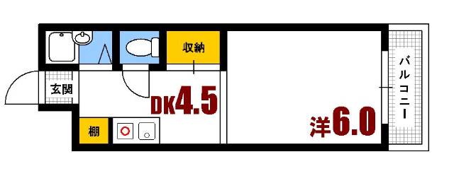 広島市安芸区中野のマンションの間取り