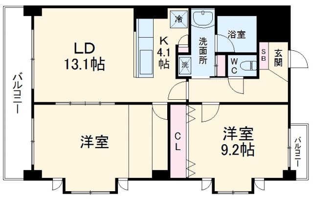 エスペラール中田の間取り