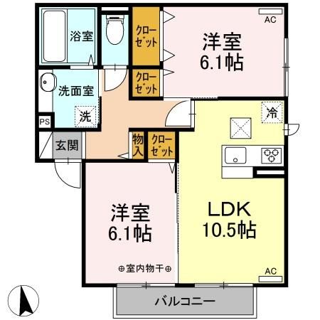 ボヌール　Cの間取り