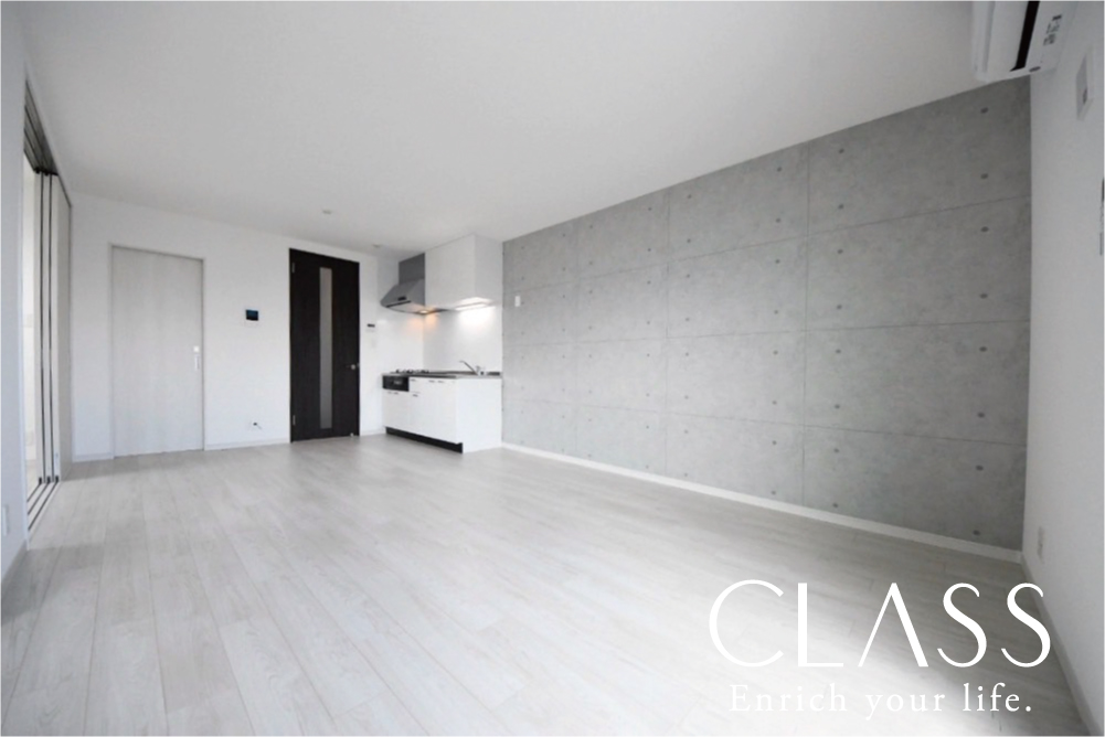 居室・リビング　北欧スタイルの白基調の内装です。