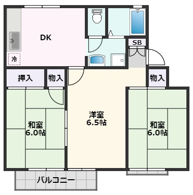 ＪＲ東海道本線 吹田駅 徒歩17分 2階建 築38年の間取り写真