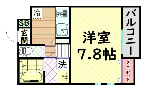 Luxe浜寺Aの間取り写真