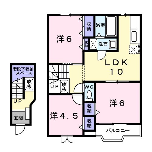 ブルースカイ国分の間取り写真