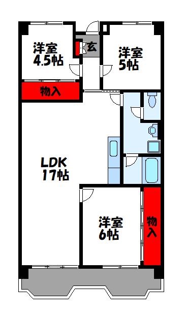 レジデンス内橋の間取り写真