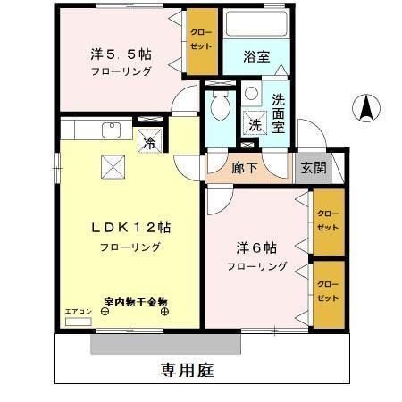 セジュール岳南 Bの間取り写真