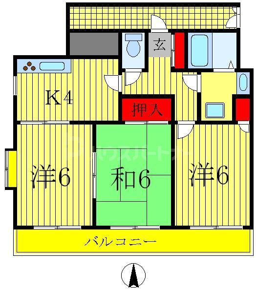 クリオ北松戸壱番館の間取り写真