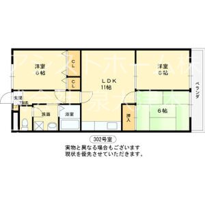 リバーヒル北信太の間取り写真