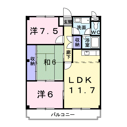 レジデンス延広の間取り写真