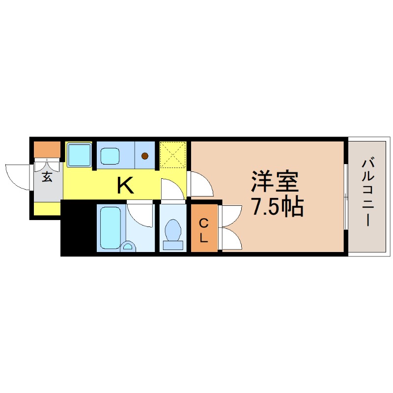 地下鉄桜通線 車道駅 徒歩15分 7階建 築55年の間取り写真