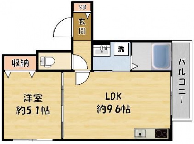京阪本線 萱島駅 徒歩9分 3階建 築8年の間取り写真