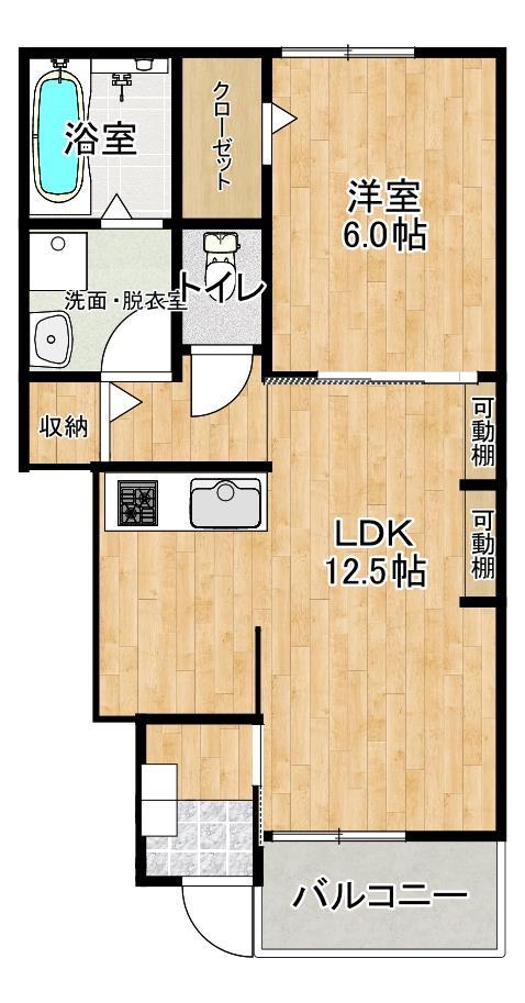 AFC RESIDENCE 小沢渡 Aの間取り写真