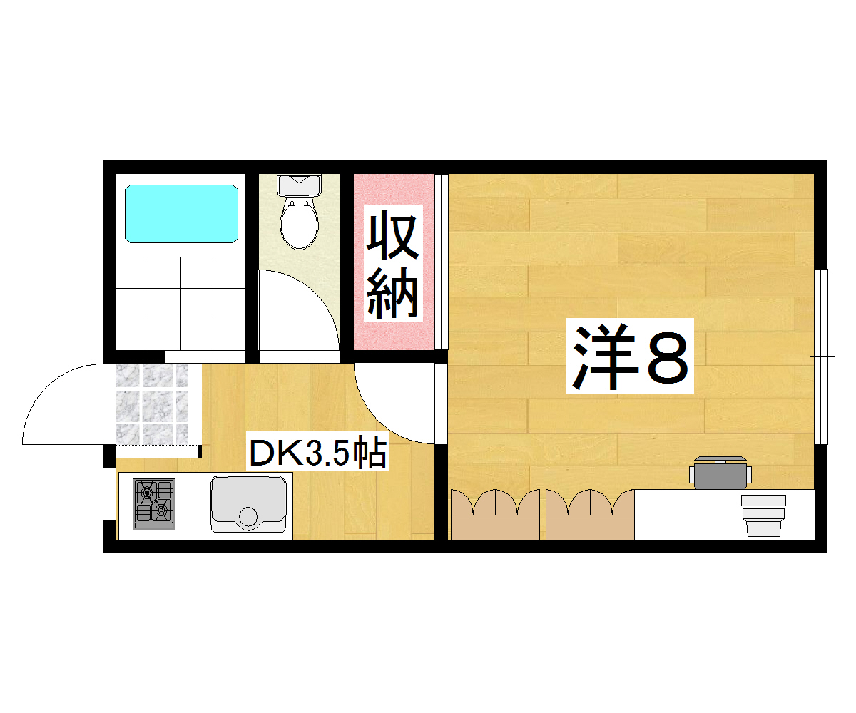 ジュネス高松の間取り写真
