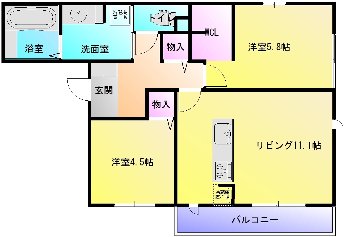 セクレール北本町C棟の間取り写真