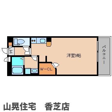 香芝市逢坂のマンションの間取り