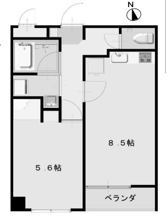 横浜市鶴見区北寺尾のマンションの間取り