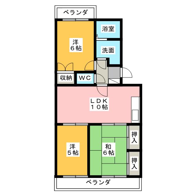 トワコート西焼津の間取り