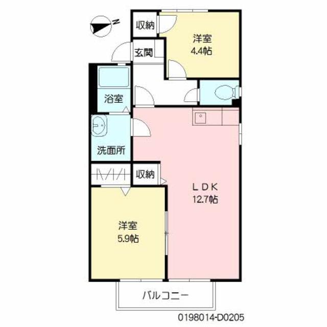 パストラル町田　Ｄ棟の間取り