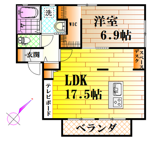 フレグランス木村Ａの間取り