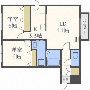 メープル豊平公園の間取り