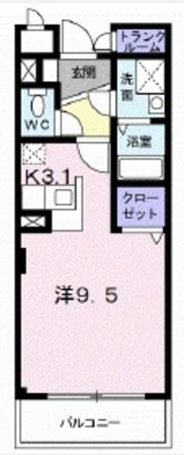 千葉市中央区問屋町のマンションの間取り