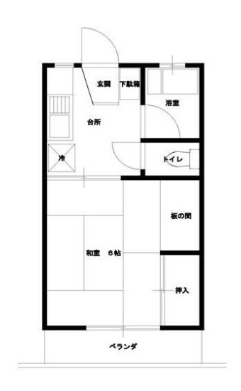 府中市是政のアパートの間取り