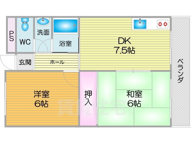 メゾン南加賀屋の間取り