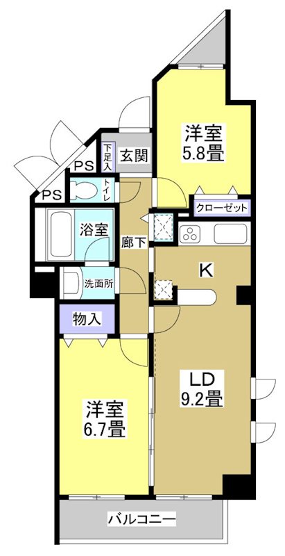 佐鳴湖パークタウンサウス（南館）の間取り