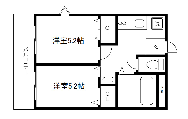 京都市下京区丸屋町のマンションの間取り