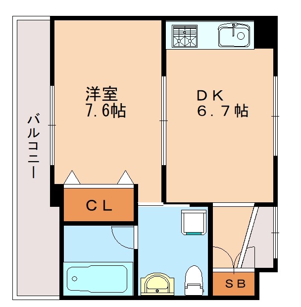 古賀市花見南のマンションの間取り