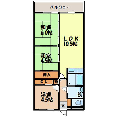 【ドリームハイツ元村の間取り】