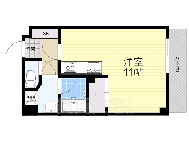 宇治市六地蔵のマンションの間取り