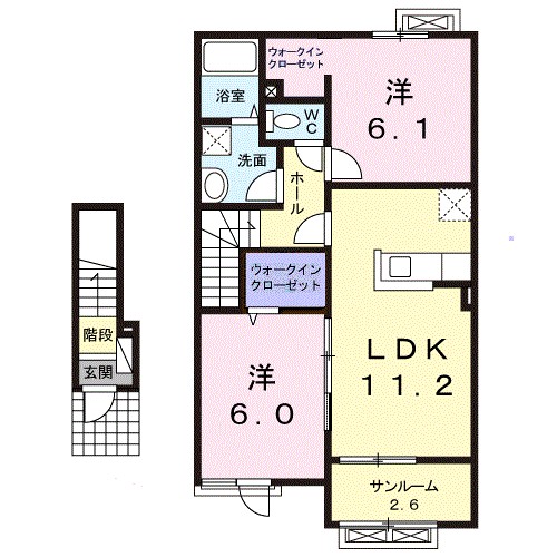 サンリットタウン　日高Ａの間取り