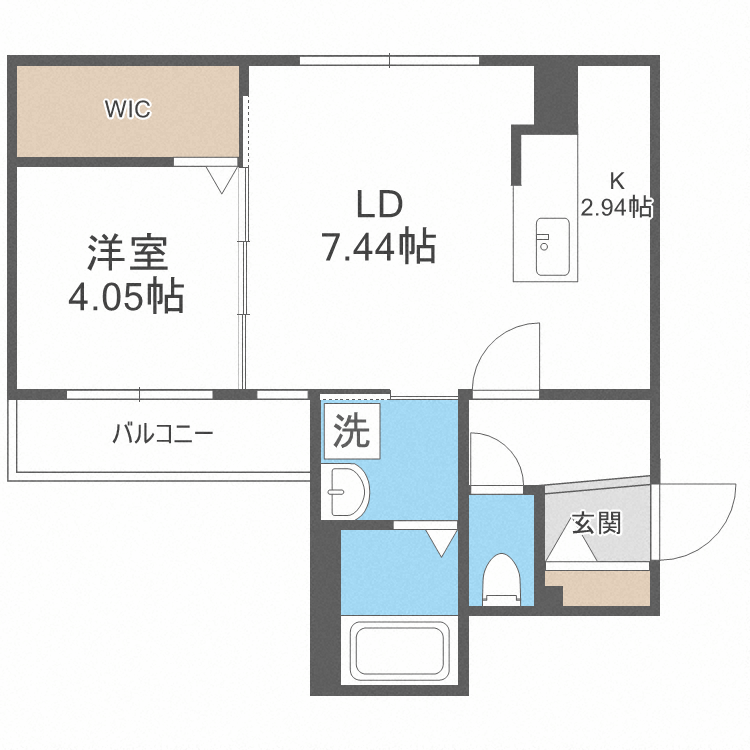 【札幌市豊平区平岸六条のマンションの間取り】