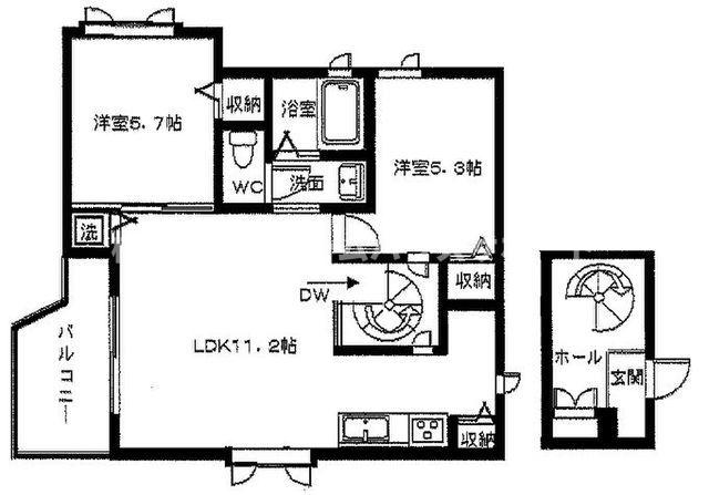 横浜市金沢区乙舳町のアパートの間取り