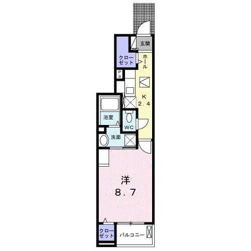 半田市上池町のアパートの間取り