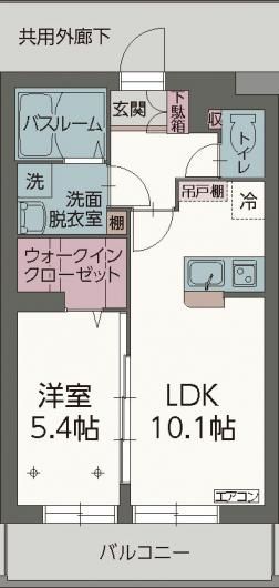 静岡市駿河区中島のマンションの間取り